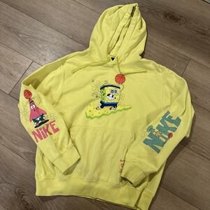 Nike Kyrie Irving X SpongeBob Limited Edition Yellow‎ Hoodie Sweatshirt Medium
